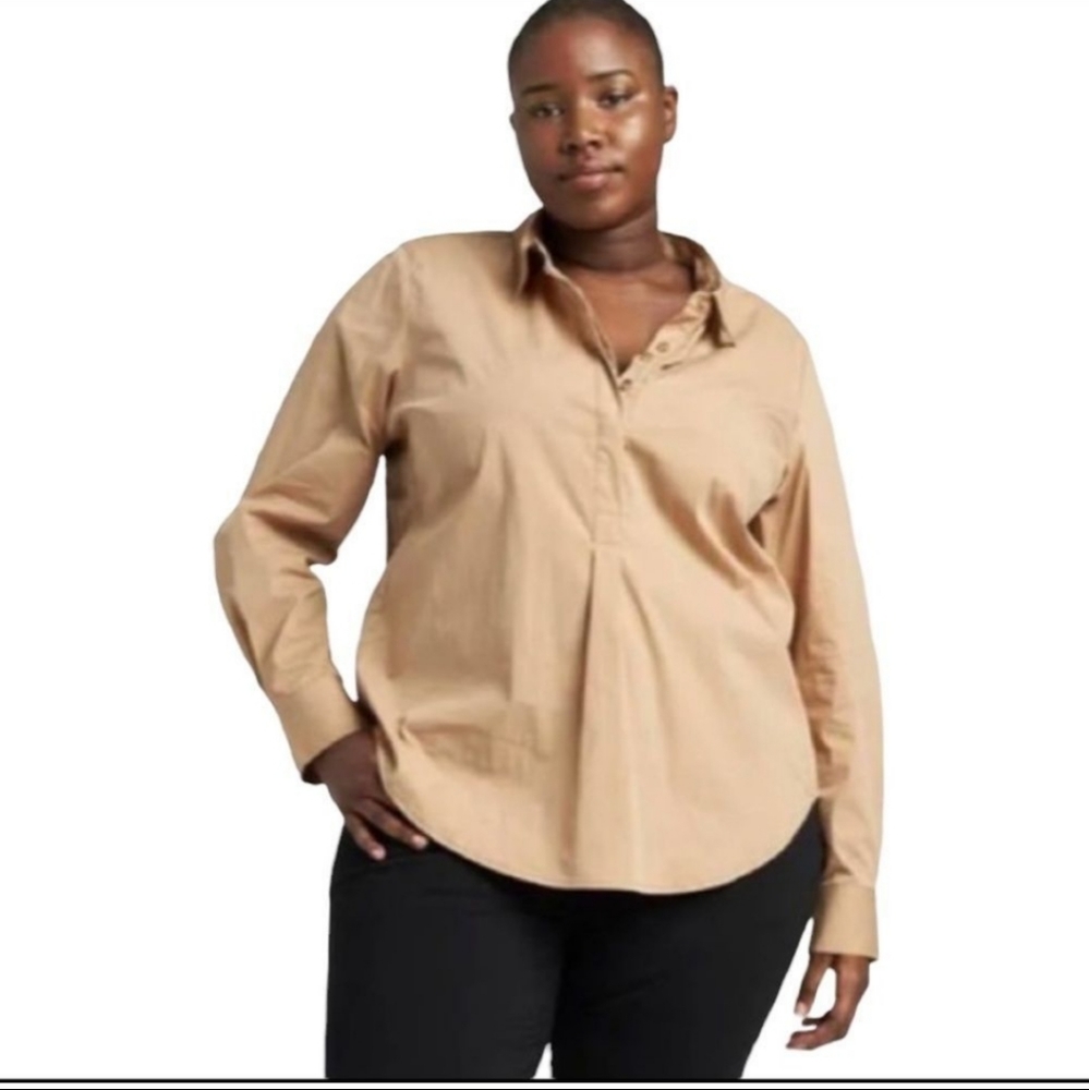 EUC Universal Standard Elbe Shirt Camel M 18-20